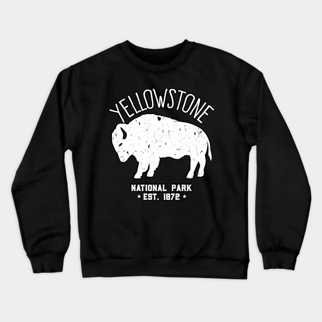 Yellowstone Buffalo - Distressed Style Design Crewneck Sweatshirt by Brobocop